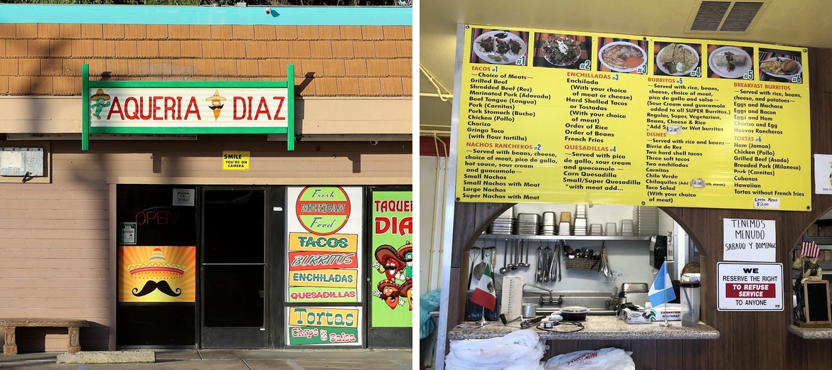 Taqueria Diaz Menu